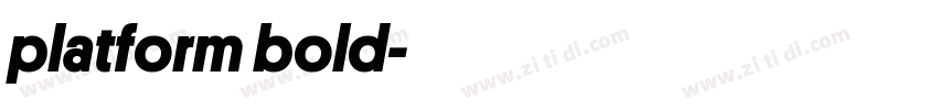 platform bold字体转换